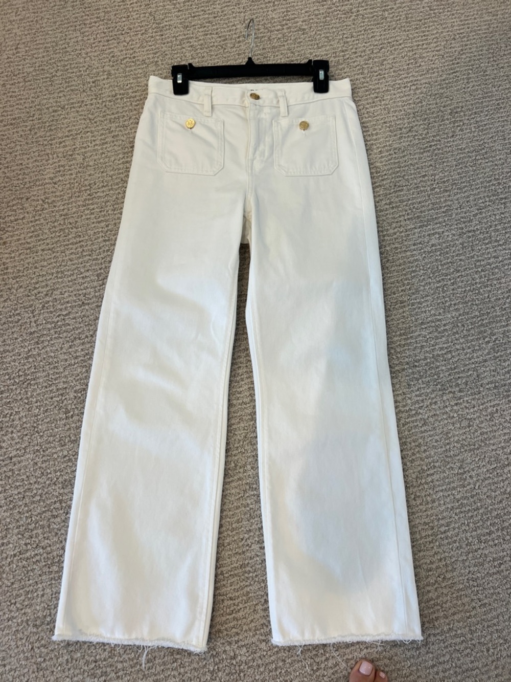 J.Crew White Relaxed Demi-Boot Jeans